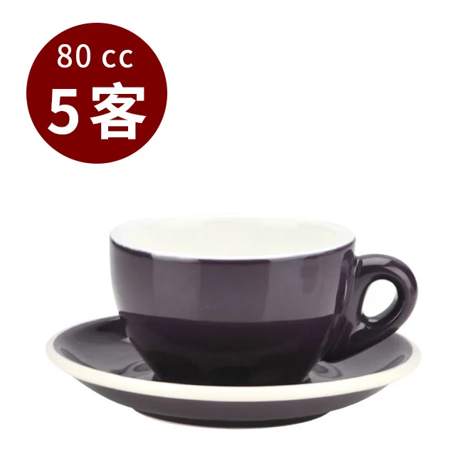 TIAMO 37號蛋形濃縮杯盤組 5客 80cc