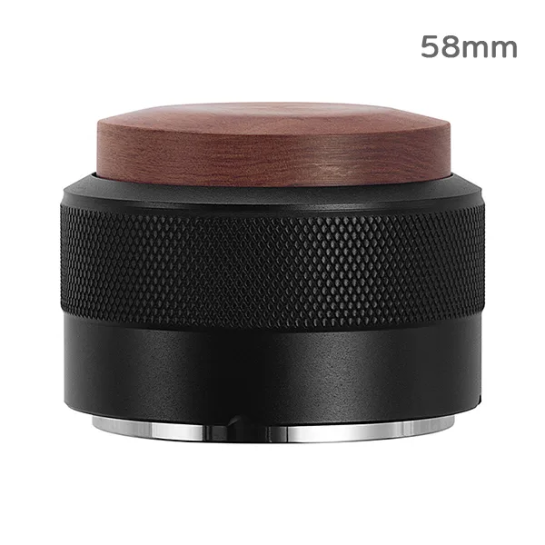 【停產】原木蓋按壓壓粉器(黑)58mm