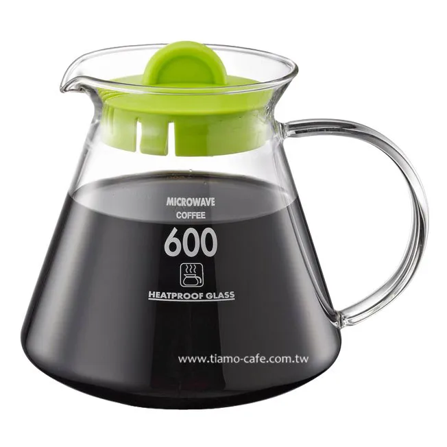耐熱玻璃咖啡壺 600cc 圓把手