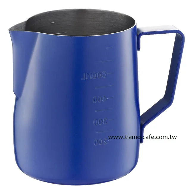 Tiamo 不沾塗層厚款刻度指示拉花杯600ml