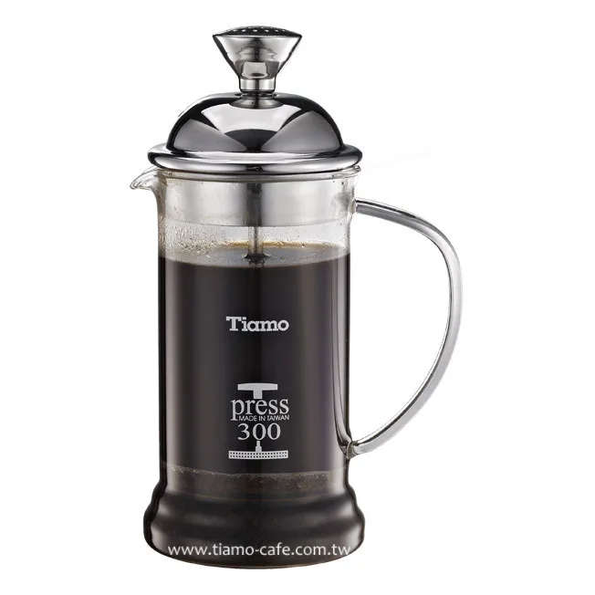【停產】TIAMO 多功能法式玻璃濾壓壺 300cc