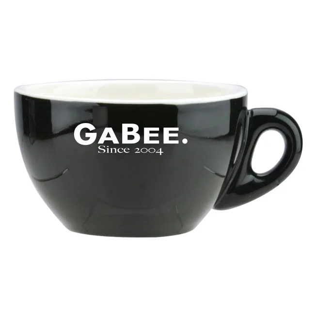 GABEE. 20號蛋形卡布杯盤組 180cc黑