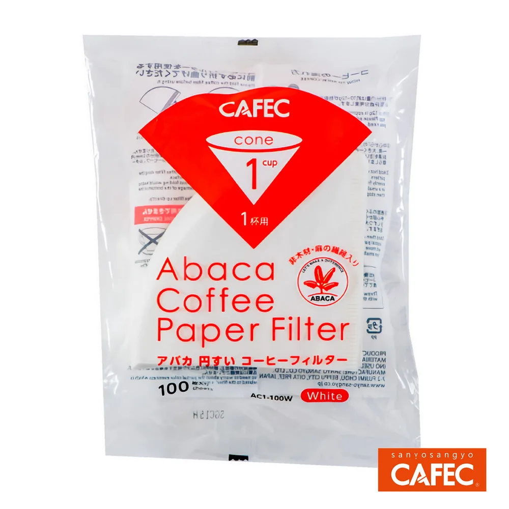 日本三洋產業CAFEC|Abaca錐型漂白濾紙|日本製(100入)