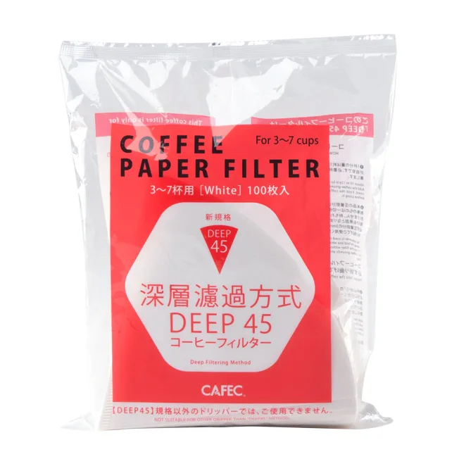 DD-45PA 深層咖啡濾紙 3~7杯 100入漂白(袋裝)