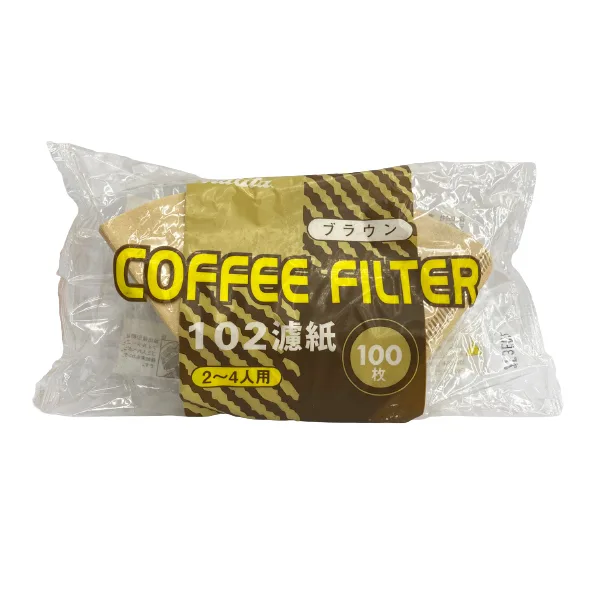 KN102無漂白濾紙2-4人100入(袋裝)Kalita