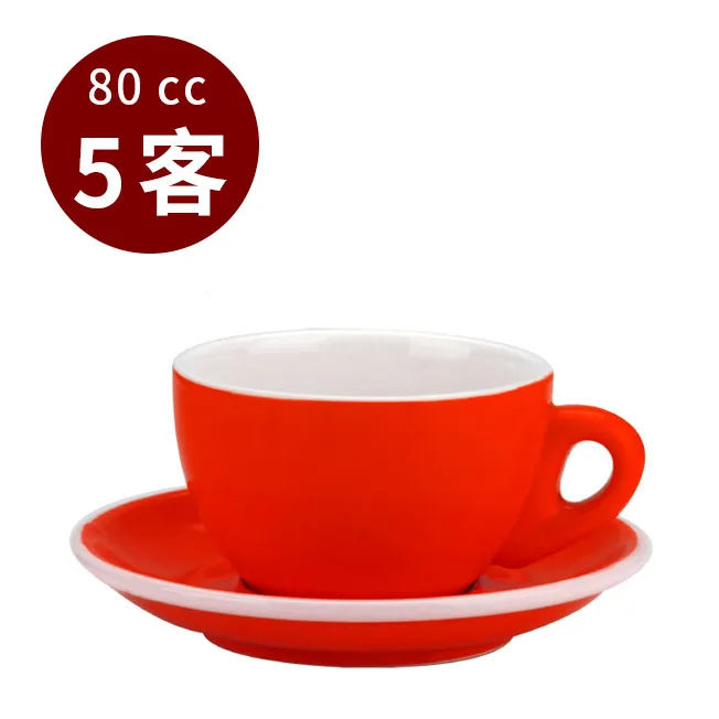 TIAMO 37號蛋形濃縮杯盤組 5客 80cc