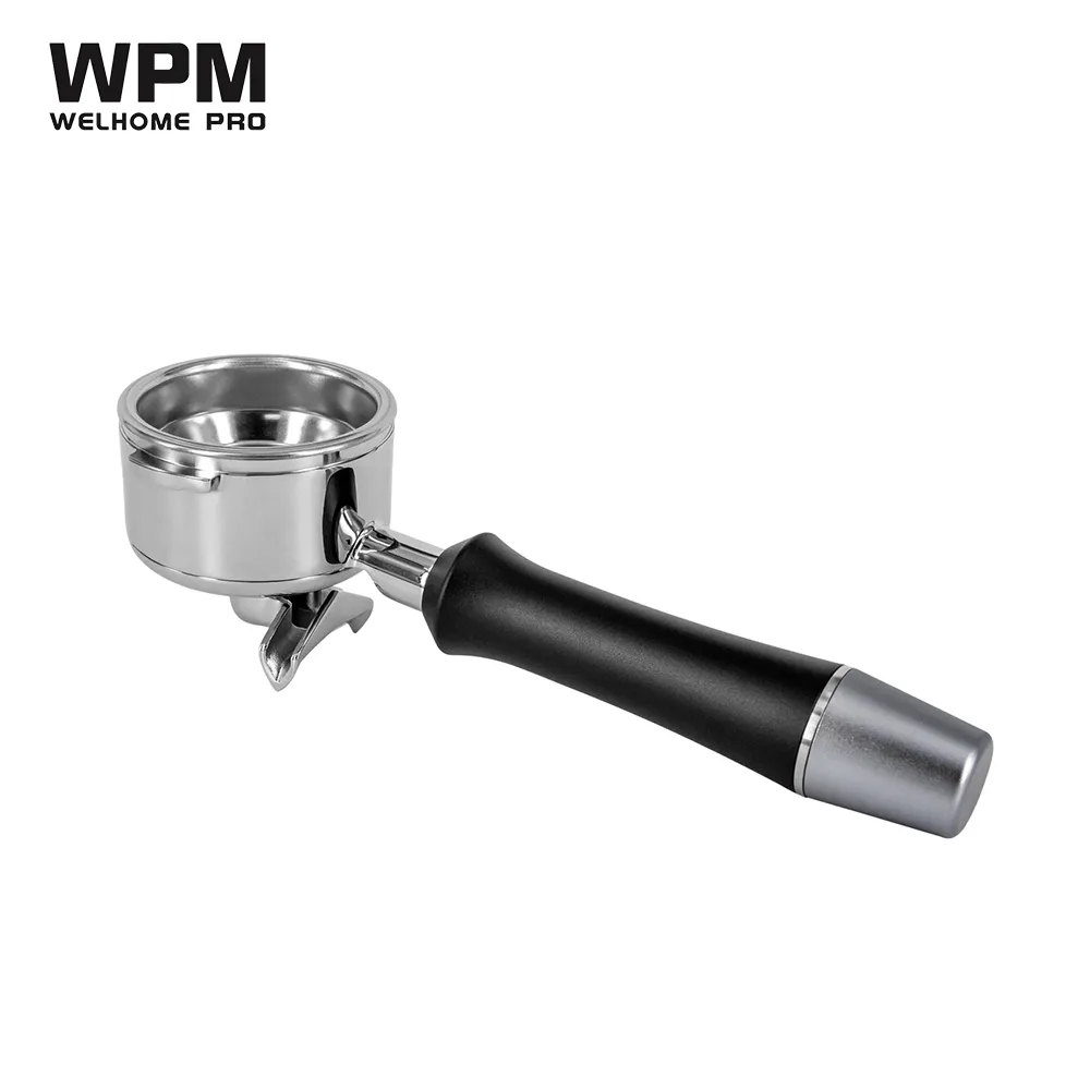WPM半自動咖啡機二合一活底沖煮把手組 無底+雙導流嘴