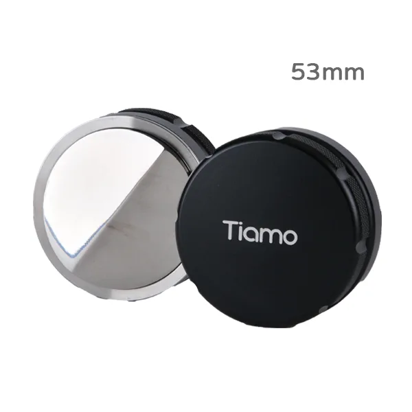 【停產】不鏽鋼一字佈粉器(帶刻度)53mm(黑色)