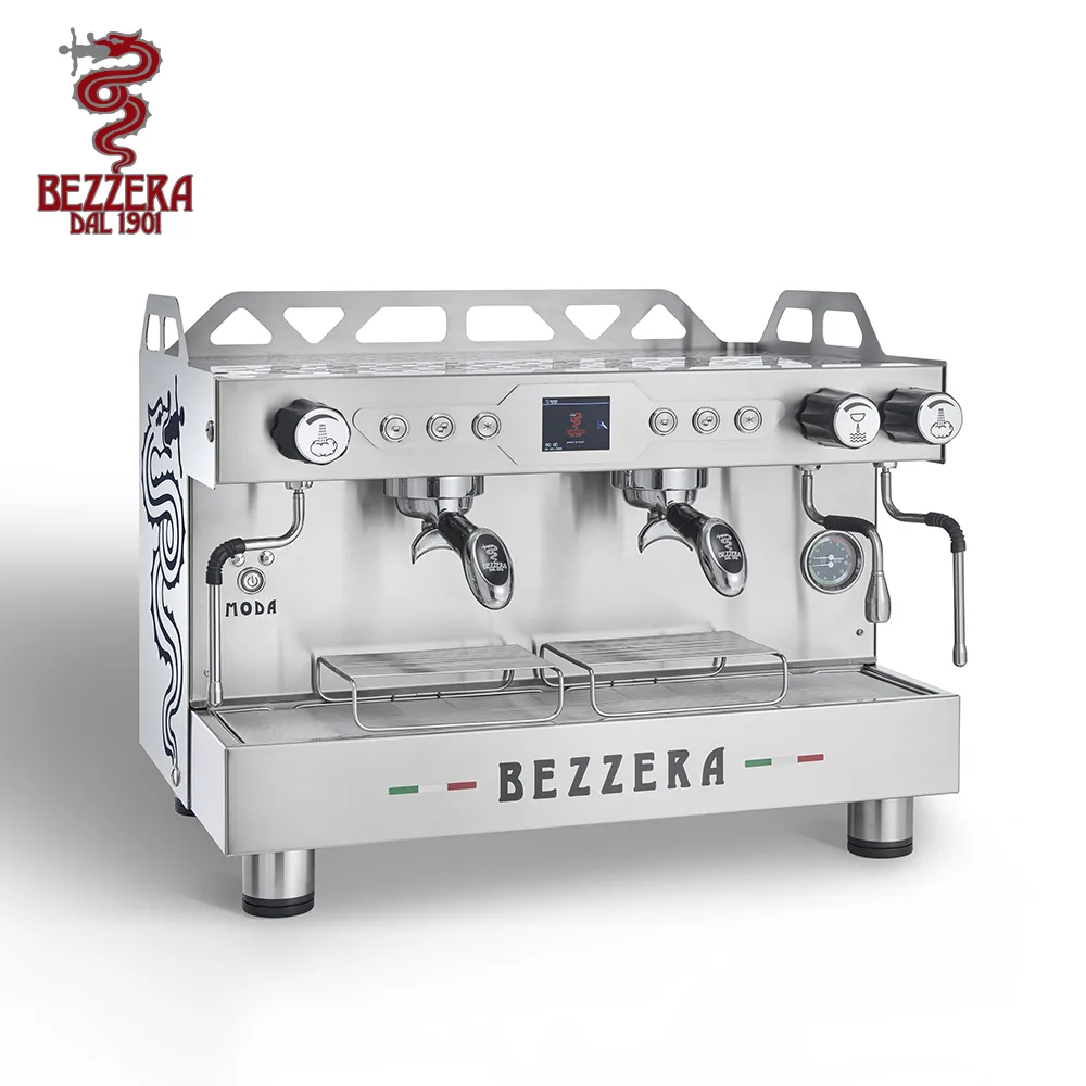 Bezzera 貝澤拉 MODA PID Display 雙孔營業機 220V (不銹鋼色)