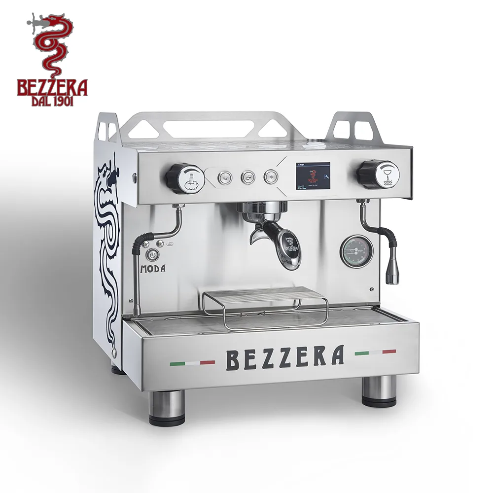 Bezzera 貝澤拉 MODA PID Display 單孔營業機 220V (不銹鋼色)