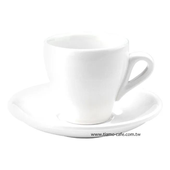 【停產】TIAMO 14號咖啡杯盤組 5客 180cc白胚