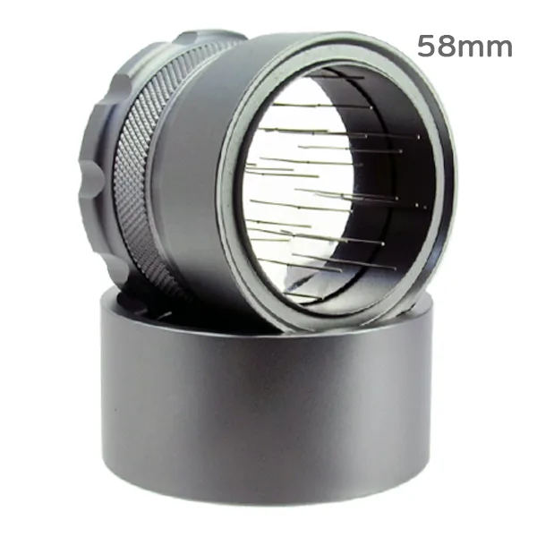 Tiamo針式佈粉器(可調深度)(銀灰)58mm