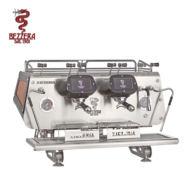 BEZZERA VICTORIA 雙孔營業用咖啡機 220V (黑+皮革版, 迴轉式幫浦)