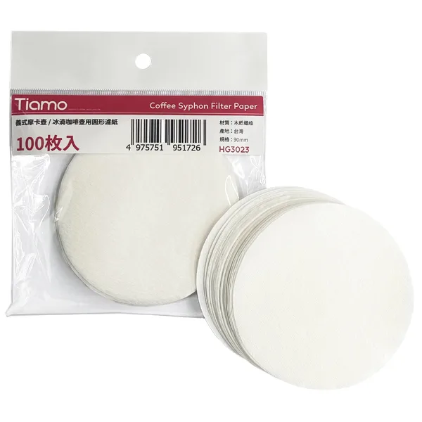 Tiamo 丸型濾紙90號 100入 直徑90mm