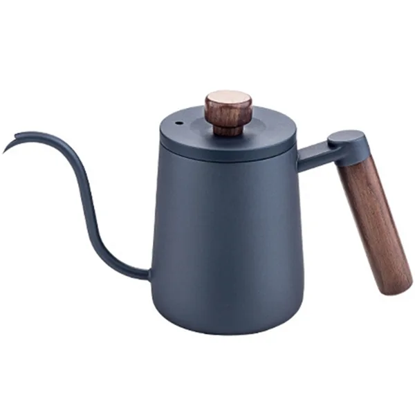 鶴嘴細口壺 600ml B款(木柄)(藍)