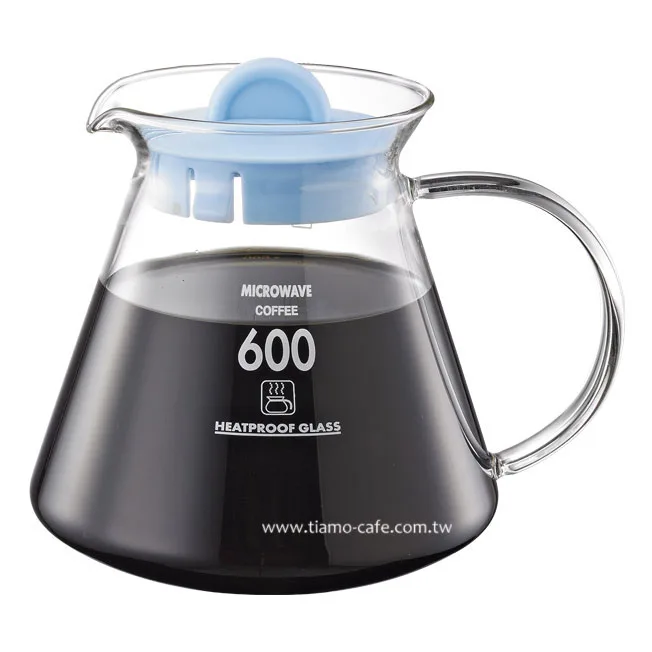 耐熱玻璃咖啡壺 600cc 圓把手