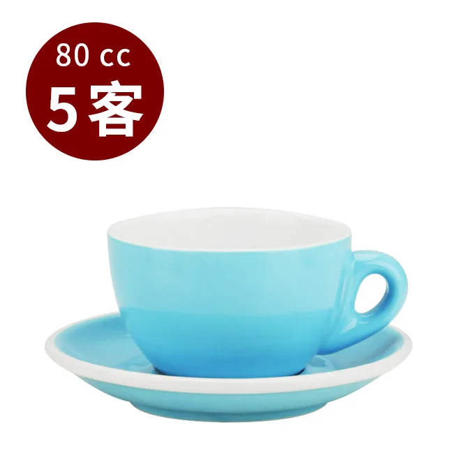 TIAMO 37號蛋形濃縮杯盤組 5客 80cc