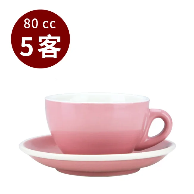 TIAMO 37號蛋形濃縮杯盤組 5客 80cc