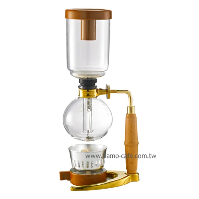 【停產】Tiamo TCA-3人份虹吸壺附酒精燈組 金色 SGS合格