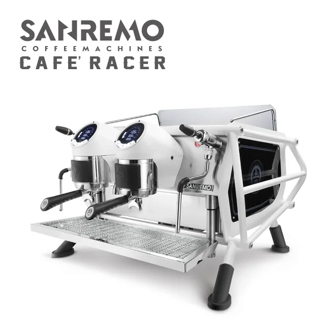 SANREMO CAFE RACER BLACK & WHITE 雙孔營業用咖啡機 220V