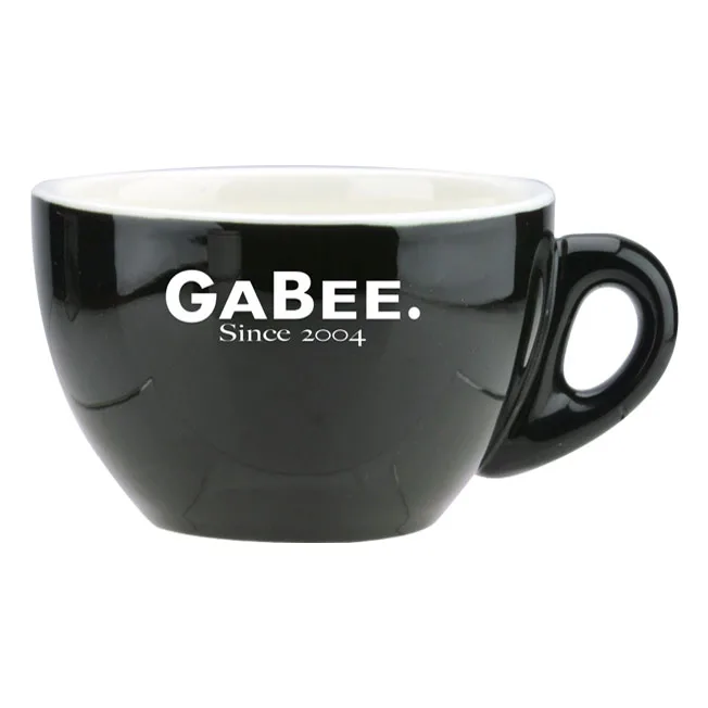 GABEE. 15號蛋形大卡布杯盤組 230cc黑
