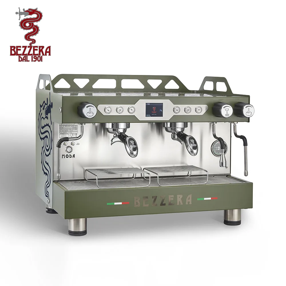 Bezzera 貝澤拉 MODA PID Display 雙孔營業機 220V (霧軍綠色)